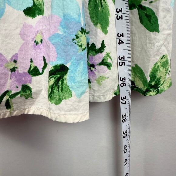 Old Navy Floral Mini Dress 2X Multi Smocked Puff Sleeve Cottagecore Boho Bloom - Picture 9 of 9